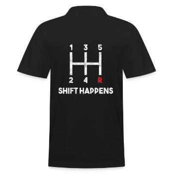 Shift Happens Auto Tuning Rennsport - Männer Poloshirt - Schwarz - Hinten - Kai (181cm)