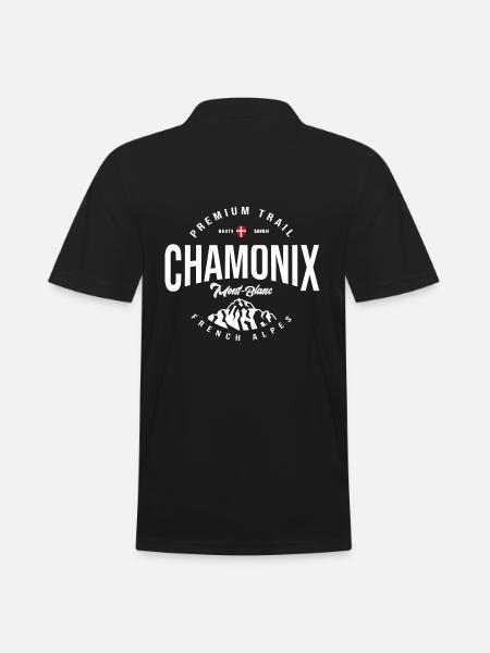 Trail Chamonix ultra trail Mont Blanc - Polo Homme - noir