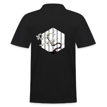 BONSAI Yamadori Japanese Cherry Bonsai Master - Men's Polo Shirt - black - Back - Kai (181cm)