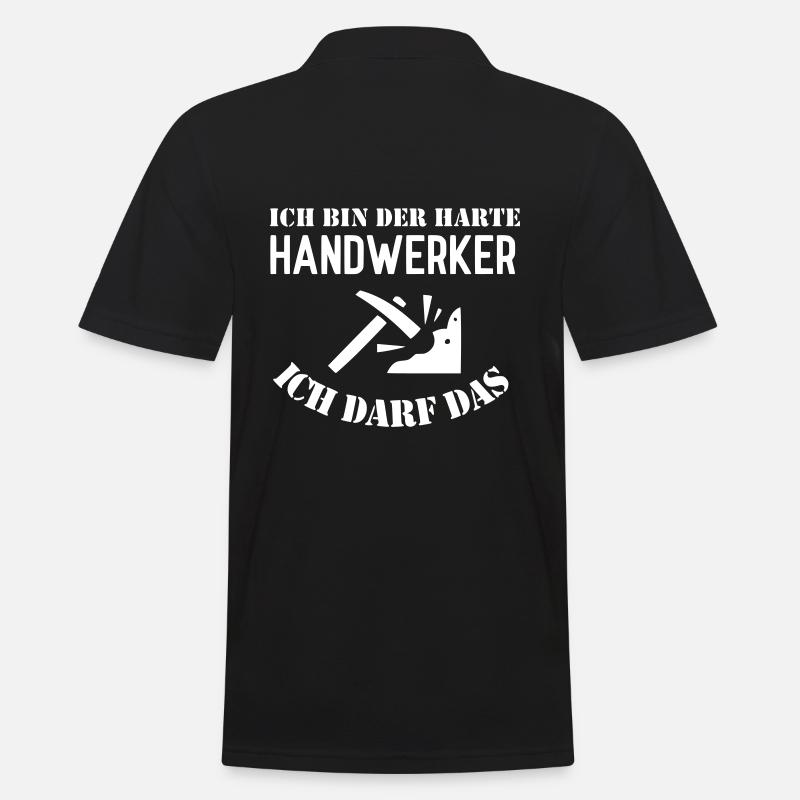 Handwerker darf das - Männer Poloshirt - Schwarz