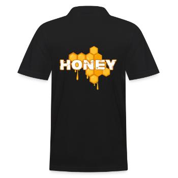 Beekeeper Honey King Honey-Queen Bee Honey - Men's Polo Shirt - black - Back - Kai (181cm)