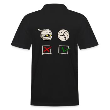 lustige VOLLEYBALL-motivation VOLLEYBALLSPIELER - Männer Poloshirt - Schwarz - Hinten - Kai (181cm)