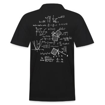 Mathematik Mathe Mathematiker mathematisch Formeln - Männer Poloshirt - Schwarz - Hinten - Kai (181cm)