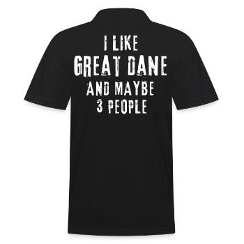 Great Dane - Men's Polo Shirt - black - Back - Kai (181cm)