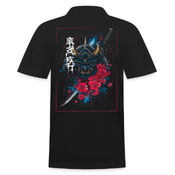 Oni - Samouraï Démon Japonais - Polo Homme - noir - Dos - Kai (181cm)