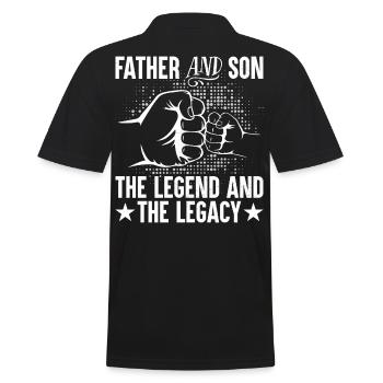 Father and son the legend and legacy - Men's Polo Shirt - black - Back - Kai (181cm)