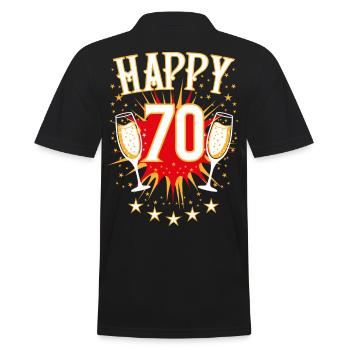07 Happy 70 Glasses Stars - Polo Homme - noir - Dos - Kai (181cm)