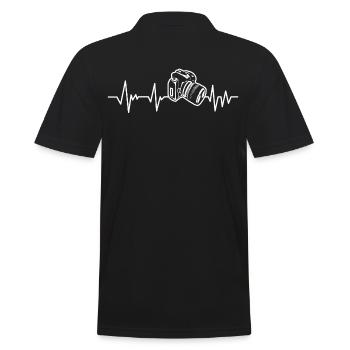Caméra Battement De Coeur Passion Photographier - Polo Homme - noir - Dos - Kai (181cm)