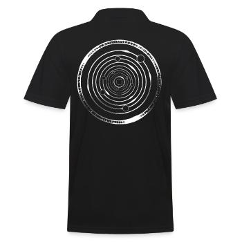 Runic Circles Archaeology - Men's Polo Shirt - black - Back - Kai (181cm)