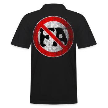 Italienisch Antifa Italien - Männer Poloshirt - Schwarz - Hinten - Kai (181cm)