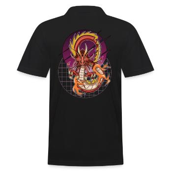 Drache Drago wyvern dragon taragon Japan Gamer - Männer Poloshirt - Schwarz - Hinten - Kai (181cm)