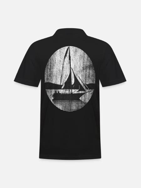 Sailboat Sailor Ship - Men's Polo Shirt - black
