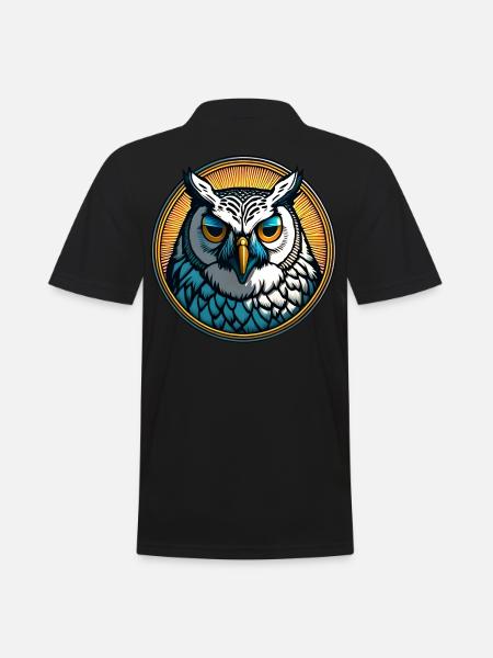 Wise Owl Wisdom - Men's Polo Shirt - black