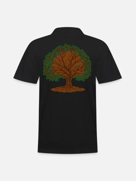 Yggdrasil tree of life - Men's Polo Shirt - black