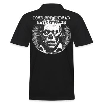 Zombie vs. Fascism Zombies - Men's Polo Shirt - black - Back - Kai (181cm)