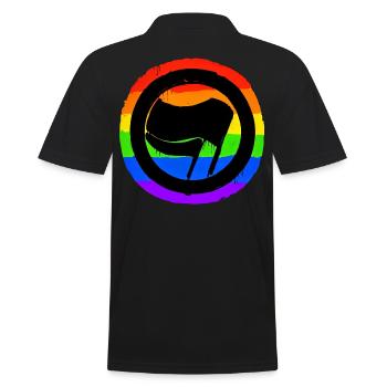 Colorful against the right - Men's Polo Shirt - black - Back - Kai (181cm)