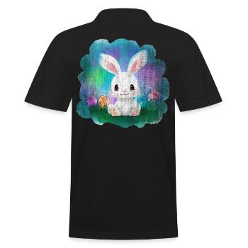 Easter Bunny Bunny Easter Eggs Eggs - Men's Polo Shirt - black - Back - Kai (181cm)