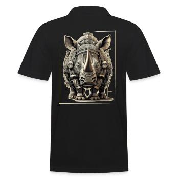 Rhinocéros Steampunk - Polo Homme - noir - Dos - Kai (181cm)