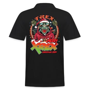 Noël T-REX joyeux XREX cadeau équipage - Polo Homme - noir - Dos - Kai (181cm)