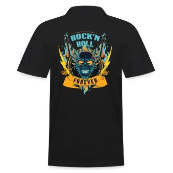 Rock n Roll Forever Skull Rocker cadeau - Polo Homme - noir - Dos - Kai (181cm)