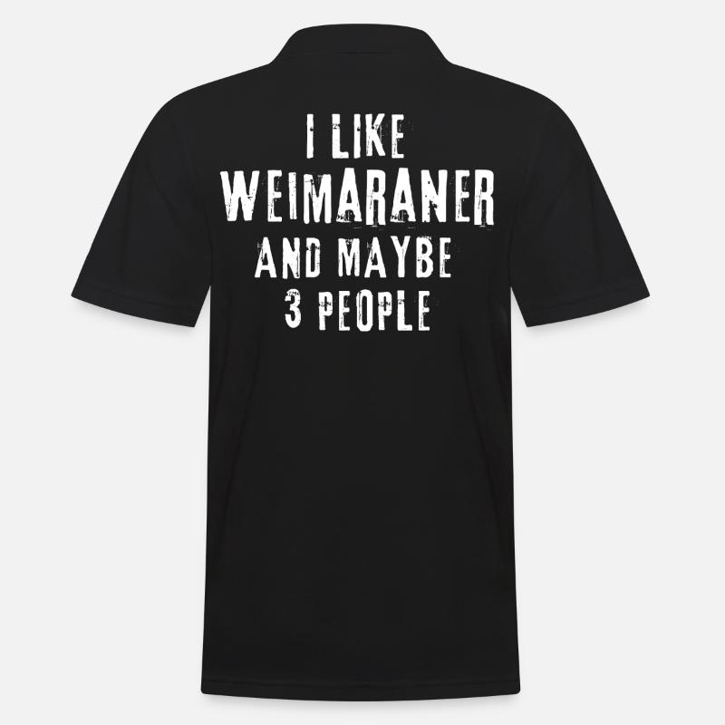 Weimaraner - Männer Poloshirt - Schwarz