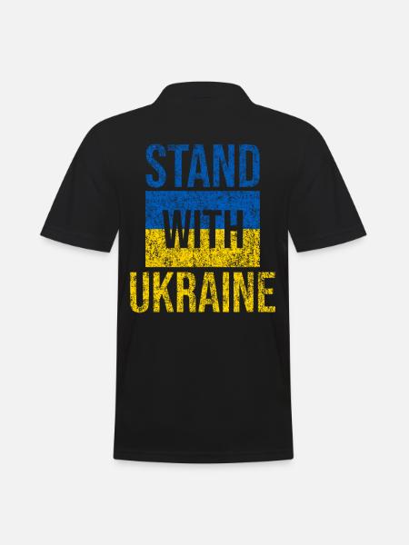 Stand with ukraine grunge - Men's Polo Shirt - black
