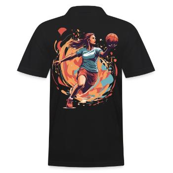 Handball player Streetwear & Iconic Style - Men's Polo Shirt - black - Back - Kai (181cm)