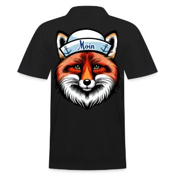 See Fuchs Füchse maritim Matrose Seemann Moin - Männer Poloshirt - Schwarz - Hinten - Kai (181cm)