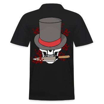 Crâne tueur couteau Halloween horreur mort mafia - Polo Homme - noir - Dos - Kai (181cm)