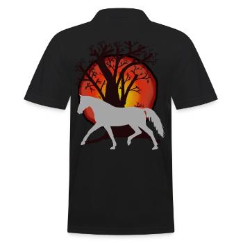Chevaux, Chevaux, Cheval Sauvage, Nature, Nature Sauvage, Soleil, Cheval - Polo Homme - noir - Dos - Kai (181cm)