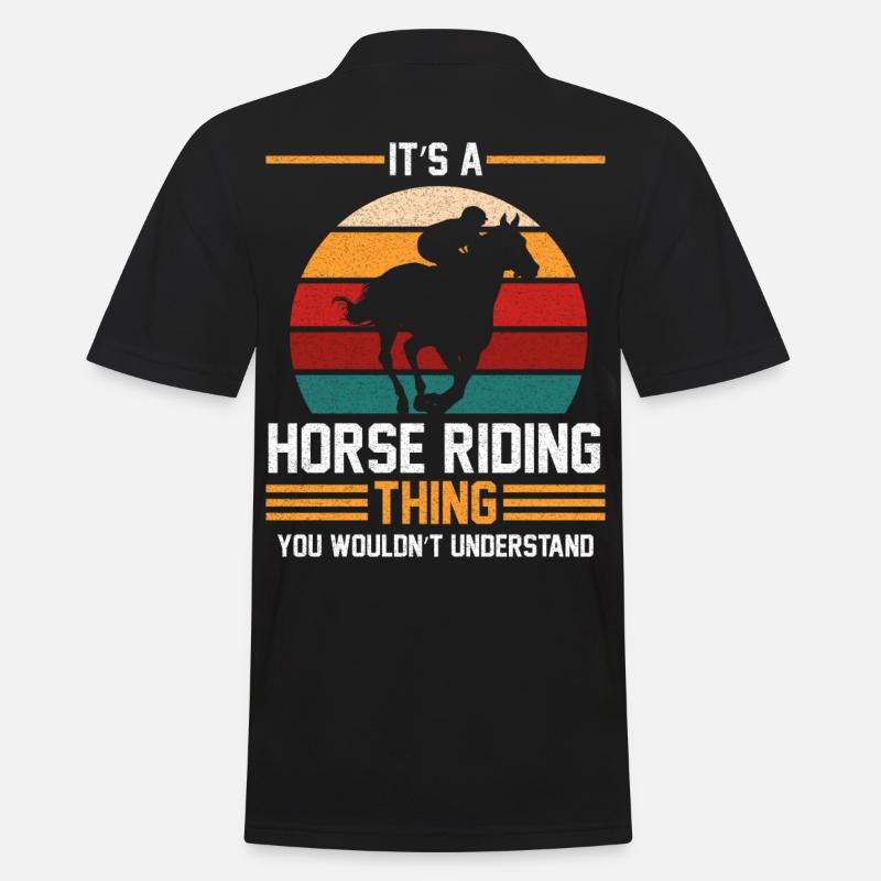 Reiten Lehrer Geschenk - Männer Poloshirt - Schwarz