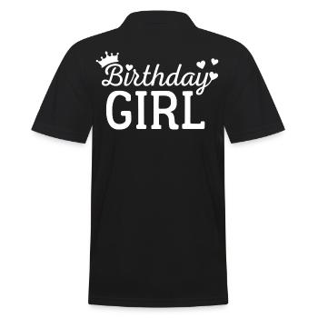 Fille d’anniversaire - Polo Homme - noir - Dos - Kai (181cm)