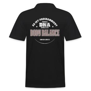 Es ist in meiner DNA ich muss zum BODY BALANCE - Männer Poloshirt - Schwarz - Hinten - Kai (181cm)