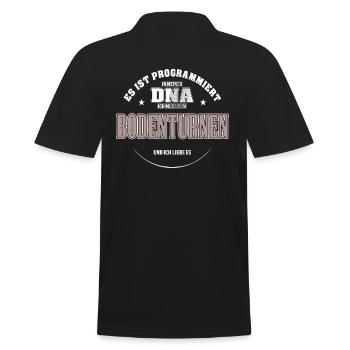 Es ist in meiner DNA ich muss zum BODENTURNEN - Männer Poloshirt - Schwarz - Hinten - Kai (181cm)