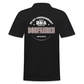 Es ist in meiner DNA ich muss zum BOBFAHREN - Männer Poloshirt - Schwarz - Hinten - Kai (181cm)
