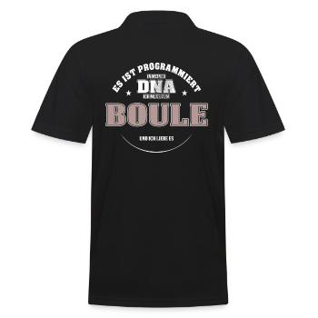 Es ist in meiner DNA ich muss zum BOULE - Männer Poloshirt - Schwarz - Hinten - Kai (181cm)