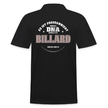 Es ist in meiner DNA ich muss zum BILLARD - Männer Poloshirt - Schwarz - Hinten - Kai (181cm)