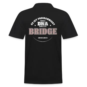 Es ist in meiner DNA ich muss zum BRIDGE - Männer Poloshirt - Schwarz - Hinten - Kai (181cm)