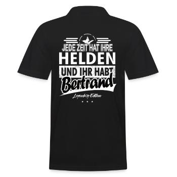 Jede Zeit hat Ihre Helden ihr habt Bertrand - Männer Poloshirt - Schwarz - Hinten - Kai (181cm)