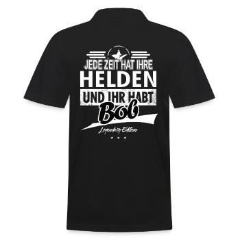Jede Zeit hat Ihre Helden ihr habt Bob - Männer Poloshirt - Schwarz - Hinten - Kai (181cm)