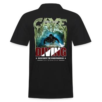 Cave Diving Cave Diving Gift Extreme Sports - Men's Polo Shirt - black - Back - Kai (181cm)