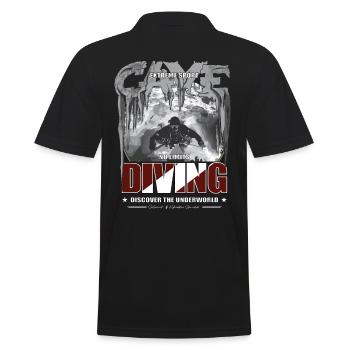 Cave Diving Cave Diving Gift Extreme Sports - Men's Polo Shirt - black - Back - Kai (181cm)