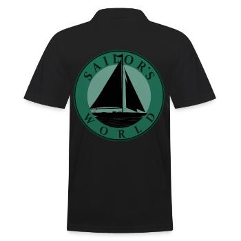 Segeln, Segelschiff, Anker, Geschenk, Shirt, Boot - Männer Poloshirt - Schwarz - Hinten - Kai (181cm)