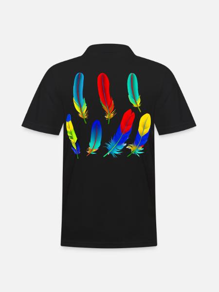 Parrot feathers - Men's Polo Shirt - black