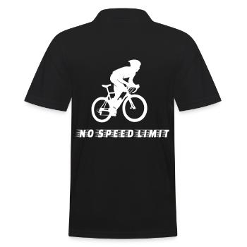 Rennrad No Speed Limit - Tirol Alpen Ausfahrt - Männer Poloshirt - Schwarz - Hinten - Kai (181cm)