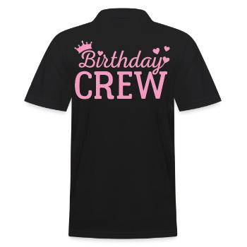 Birthday crew - Men's Polo Shirt - black - Back - Kai (181cm)