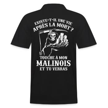 T-shirt Chien - Touche à mon Malinois - Polo Homme - noir - Dos - Kai (181cm)