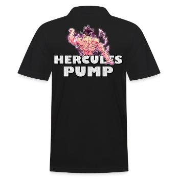 Hercules Pump | Anime gym pump edition - Männer Poloshirt - Schwarz - Hinten - Kai (181cm)