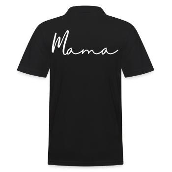 Mamma - Männer Poloshirt - Schwarz - Hinten - Kai (181cm)