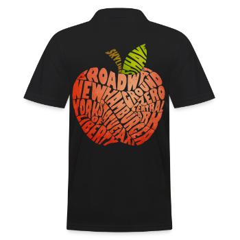 New York - Männer Poloshirt - Schwarz - Hinten - Kai (181cm)